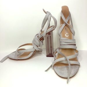 EGO Strapped Clear Heel Sandal